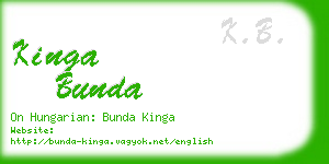 kinga bunda business card